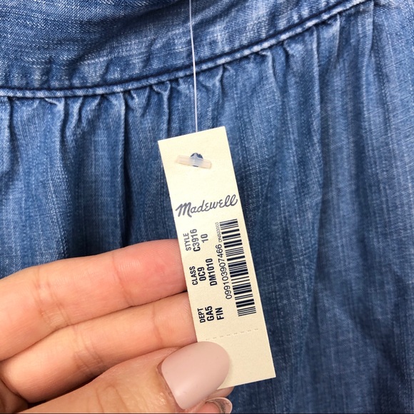 NWT Madewell Faded Indigo Skirt Size 10 - Picture 6 of 8